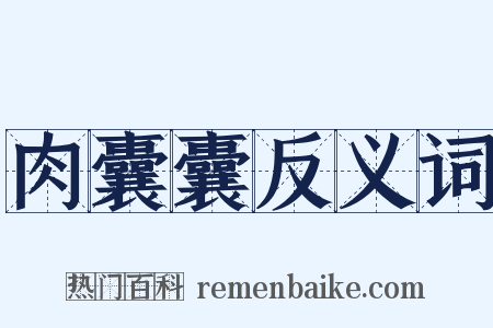 肉囊囊反义词是什么意思的图片